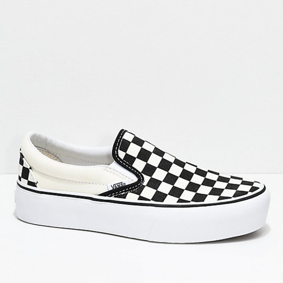vans platform pink checkerboard